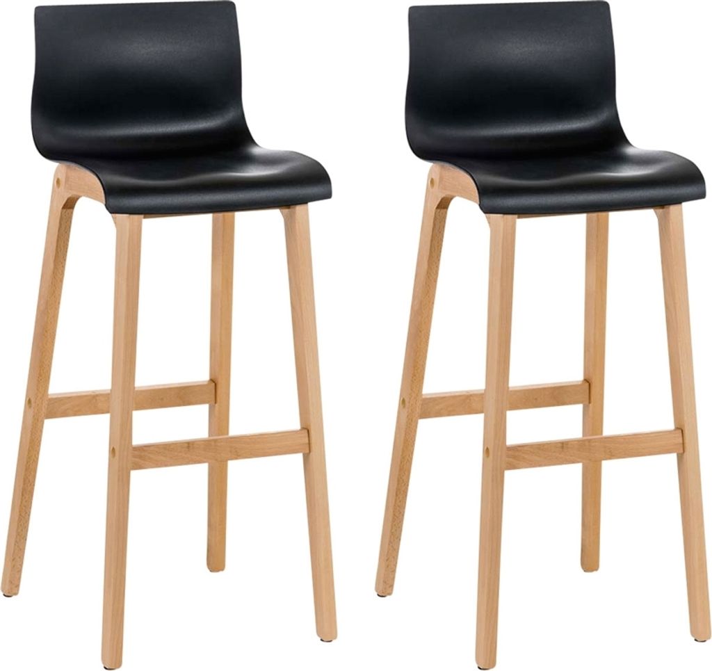 2er Set Barhocker HLO-CP20 Natura schwarz