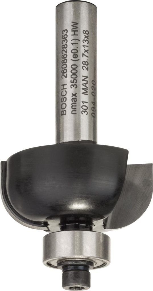 Bosch HM Hohlkehlfräser 28,7mm mit Anlaufk. 2608628363