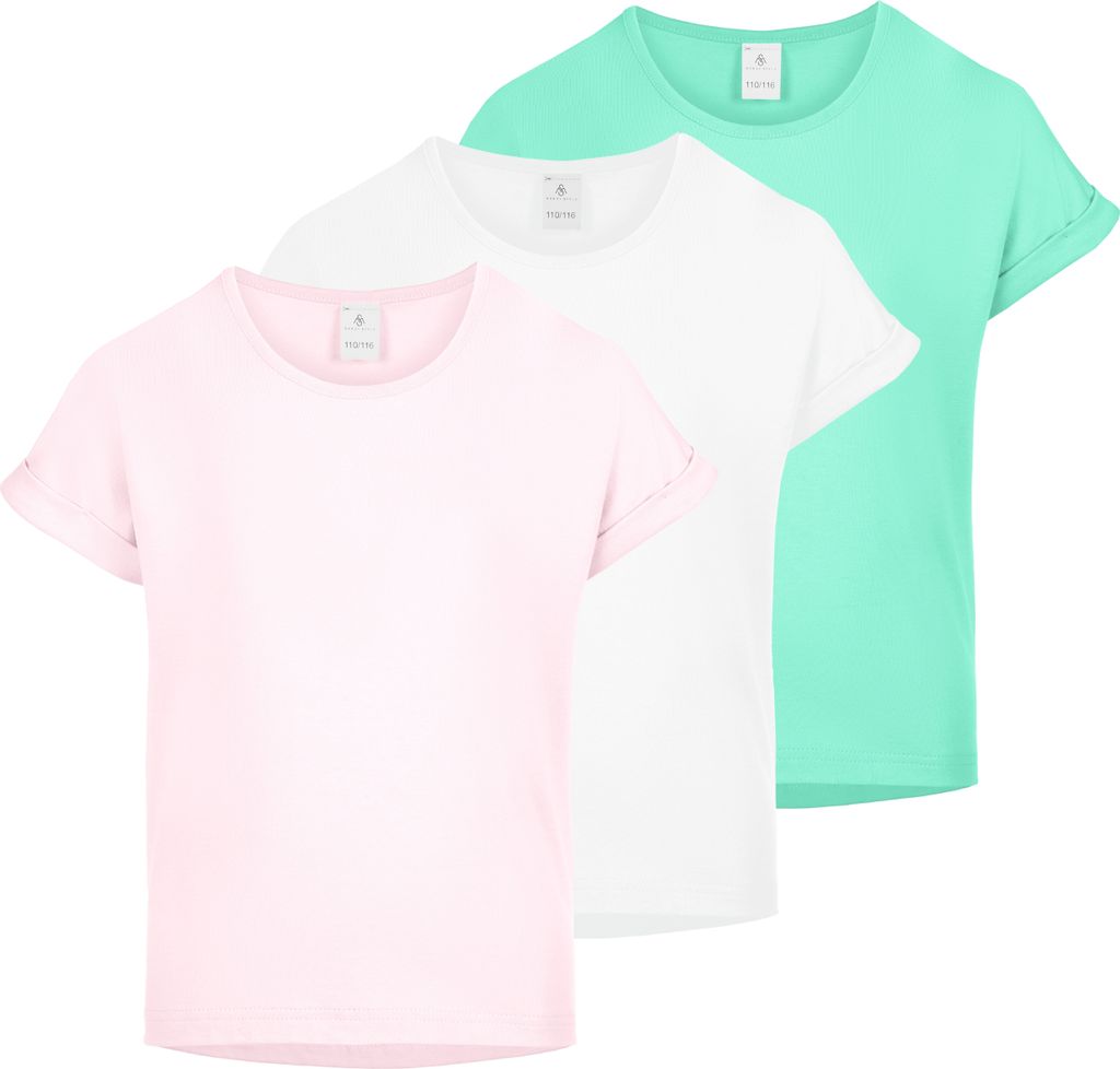 Merry Style T-Shirt für Mädchen aus weicher Baumwolle – Bequeme Mädchenkleidung Gr 128 MS-468