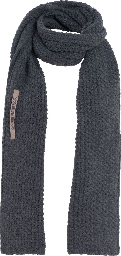 Knit Factory Carry Schal - Anthrazit - 200x35 cm