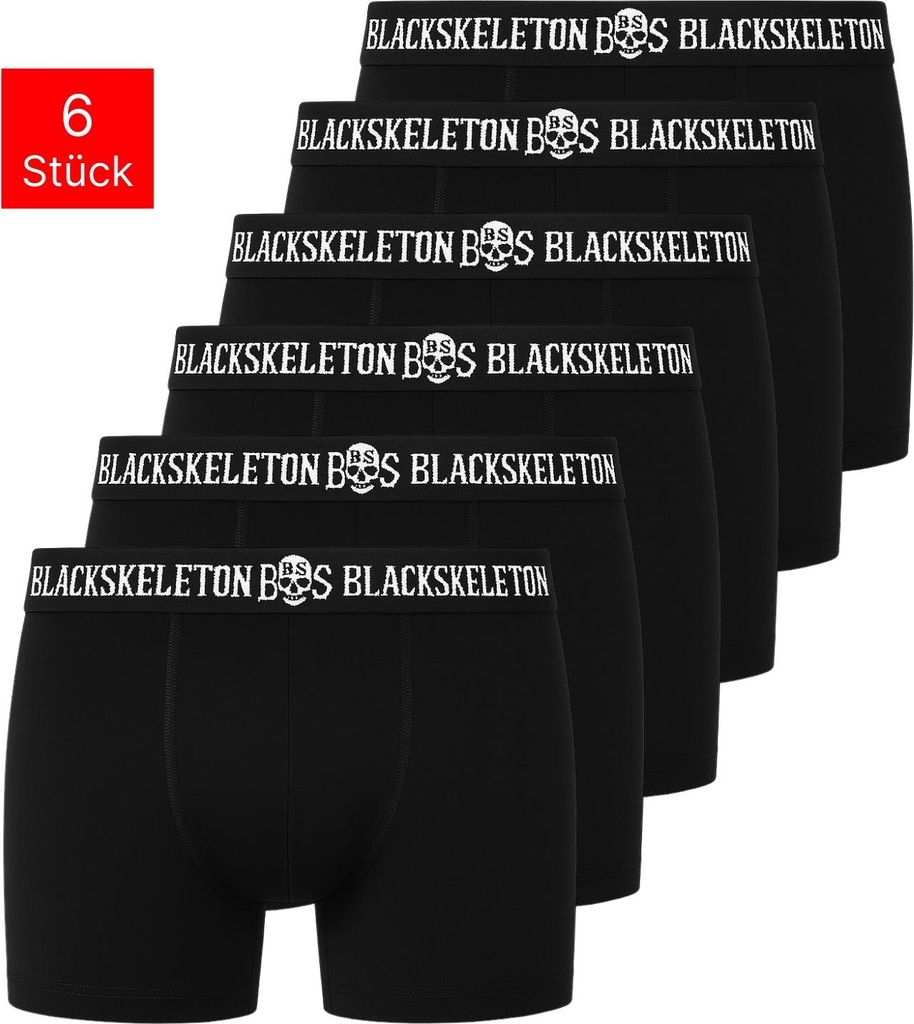 Tazzio Herren Boxershorts 6er-Pack BS1006 (Schwarz, L) Produktbild 