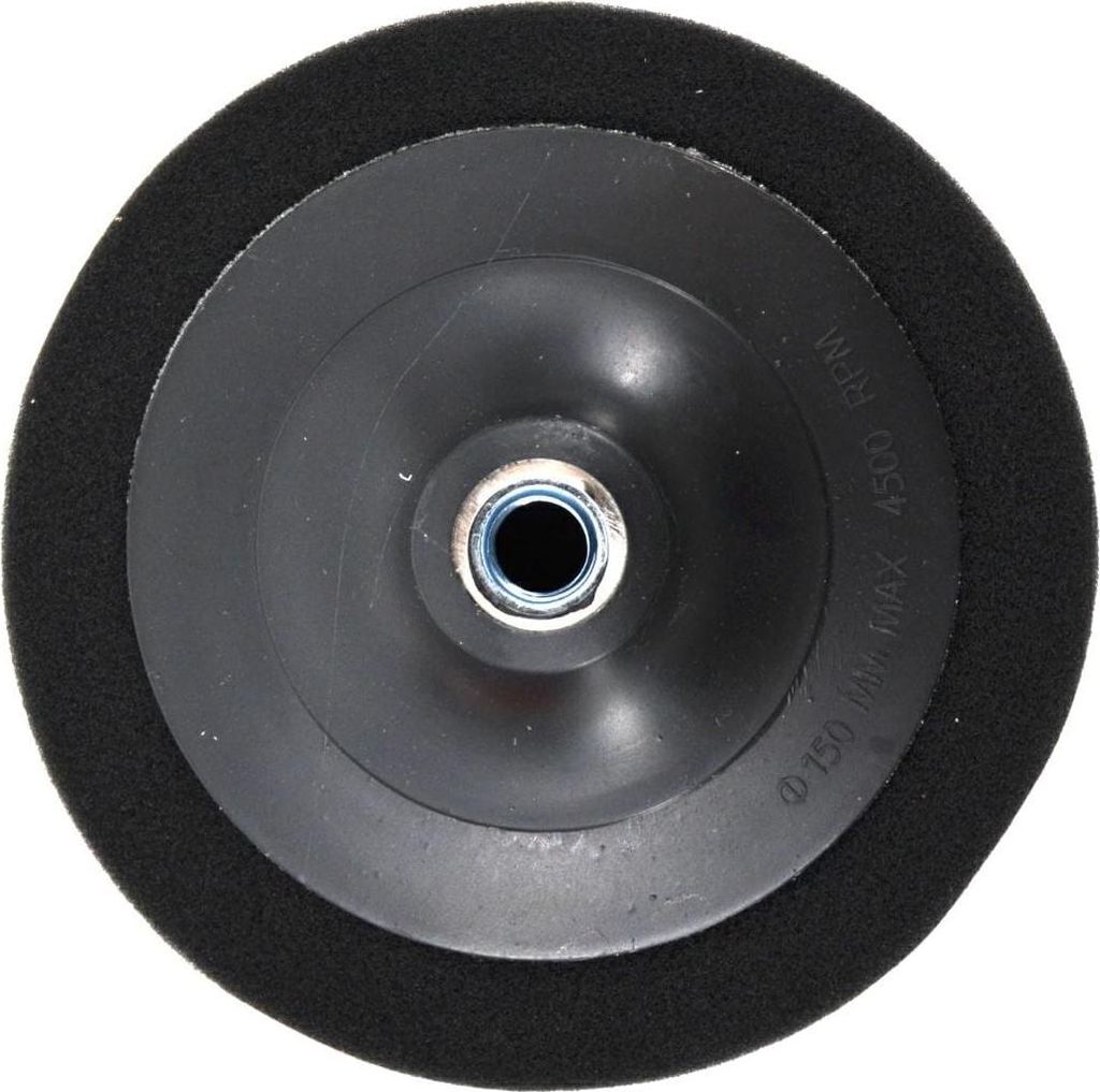 AWTOOLS, Polierscheibe 125 mm, schwarzer Schwamm M14, Polierwerkzeug, idealfür Metall, Kunststoff und Holz, für glatte und glänzende Oberfläche...