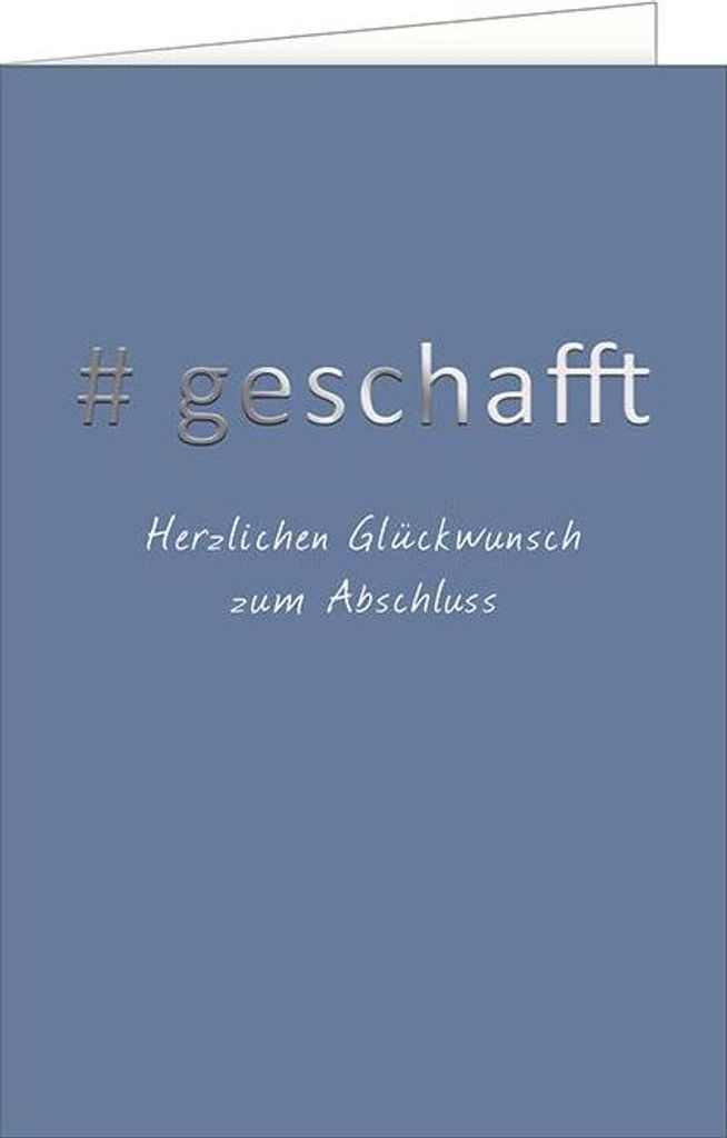 Abschluss Prüfung geschafft Glückwunschkarte mit Produktbild 