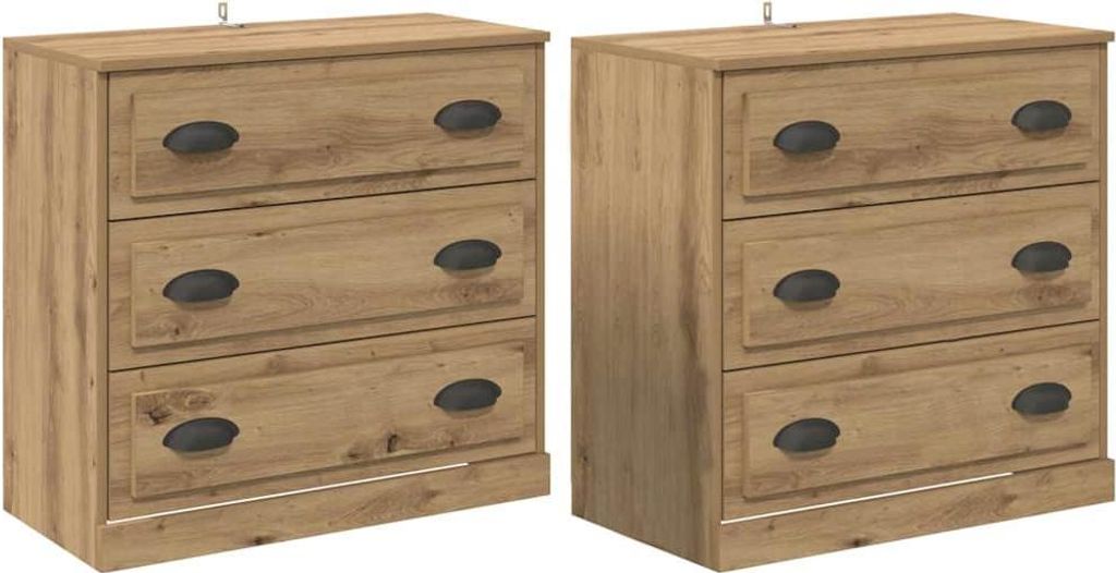 Sideboards 2 pcs Artisan-Eiche 70 x 35,5 x 67,5 cm