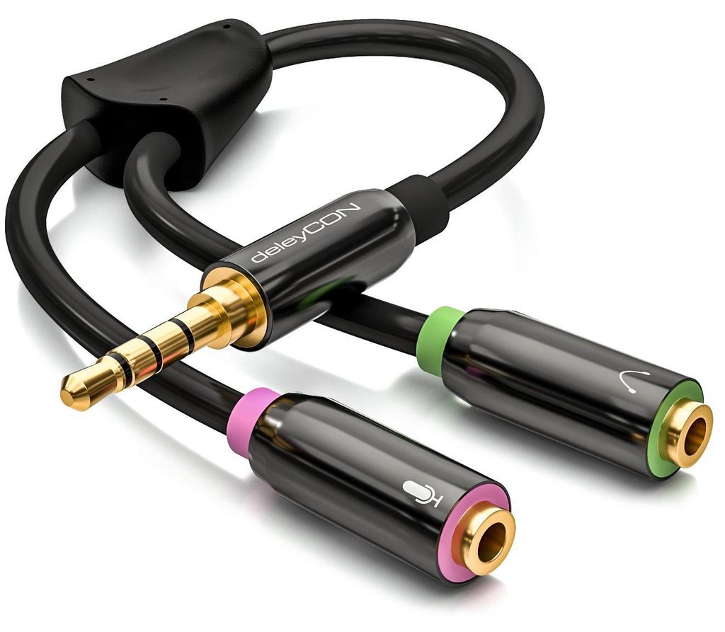 deleyCON Audio Klinken Y Adapter Splitter 3,5mm, Stecker Produktbild 