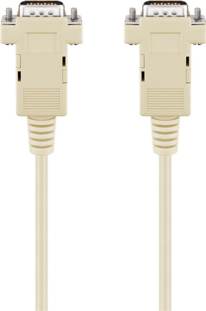 Goobay 50549 D-SUB 9 pin Anschlusskabel, Stecker/Stecker, seriell 1:1, 2 m, Grau - D-SUB/RS-232-Stecker (9-polig) > D-SUB/RS-232-Stecker (9-polig)