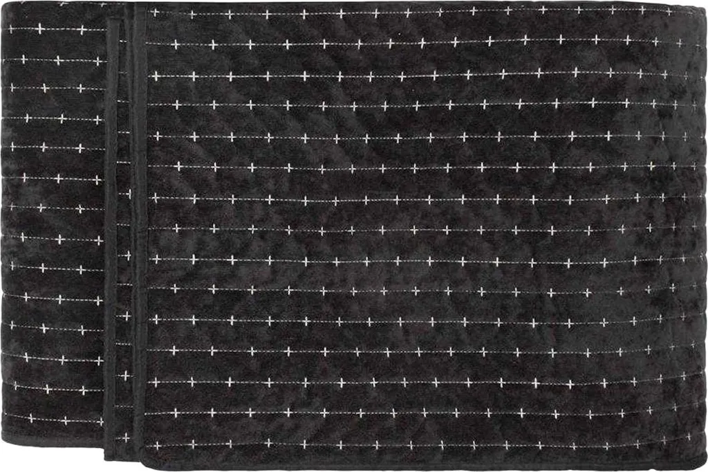 Couvre-lit Noir Henley Pin-cord RV3595 : Finition Côtelée Chic 235x235 cm