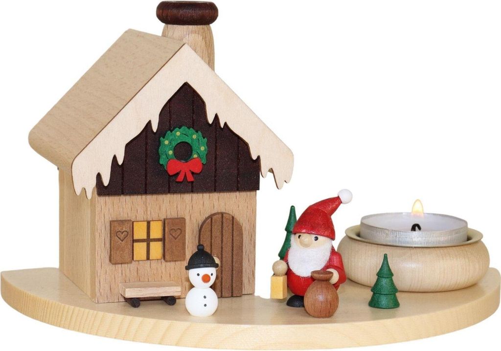 Räucherhaus Weihnachtsmann modern bunt BxHxT 18x10,5x10,5cm NEU