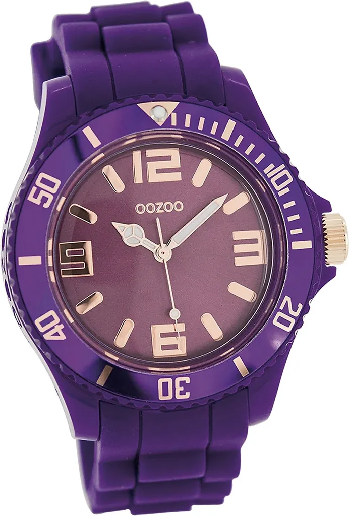 Montre femme silicone violet mat Oozoo - Accessoire mode quartz