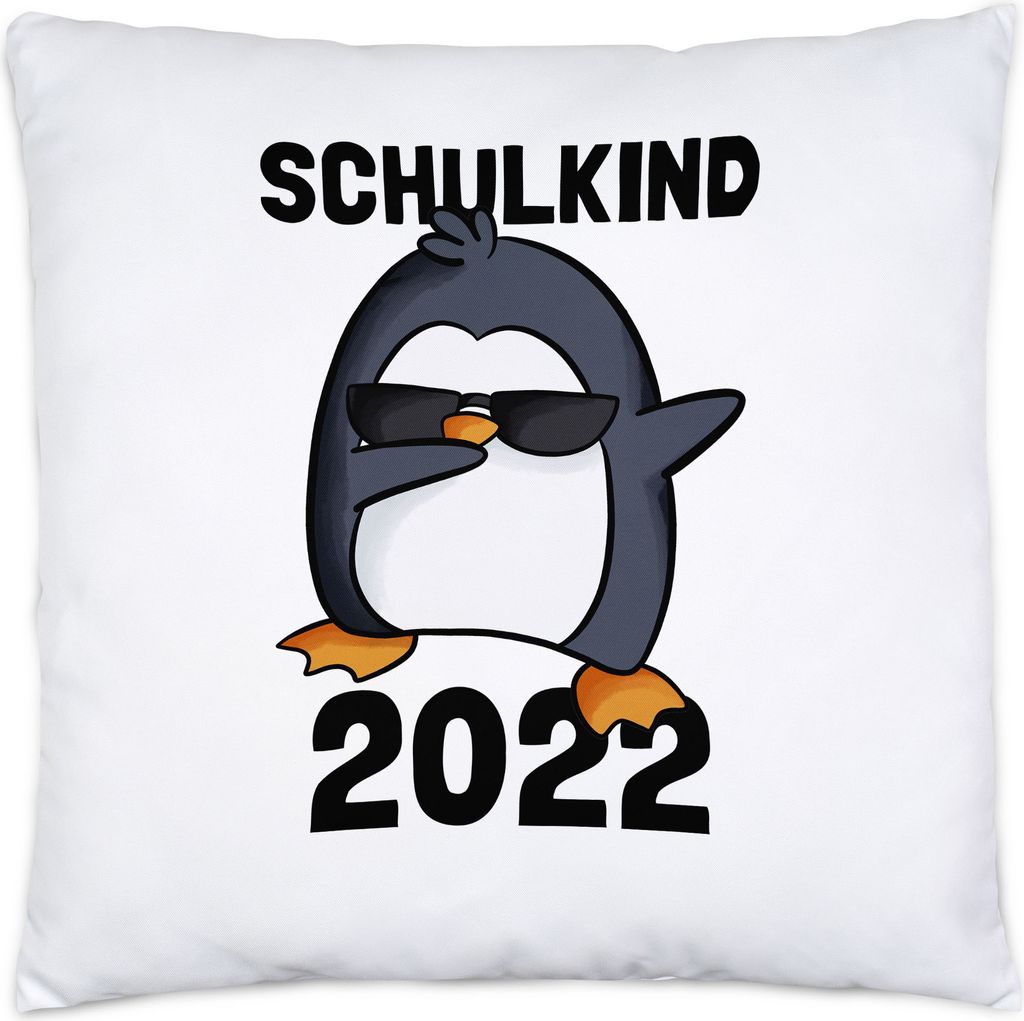 Schulkind 2022 Kissen Inkl. Füllung Einschulung 1. Klasse Pinguin Dab Geschenkidee Grundschule Kindergarten Vorbei