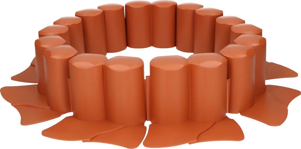 KOTARBAU Garten-Palisade 100mm x 3,02m Ziegelrot zum Abgrenzen von Rasen und Gehwegen