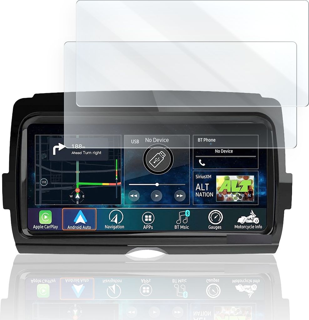 Displayschutz-Folie für Motorrad Tacho-Schutzfolie Germany, Kratschutz geeignet für Harley Davidson Soundstream V2 9H Nano