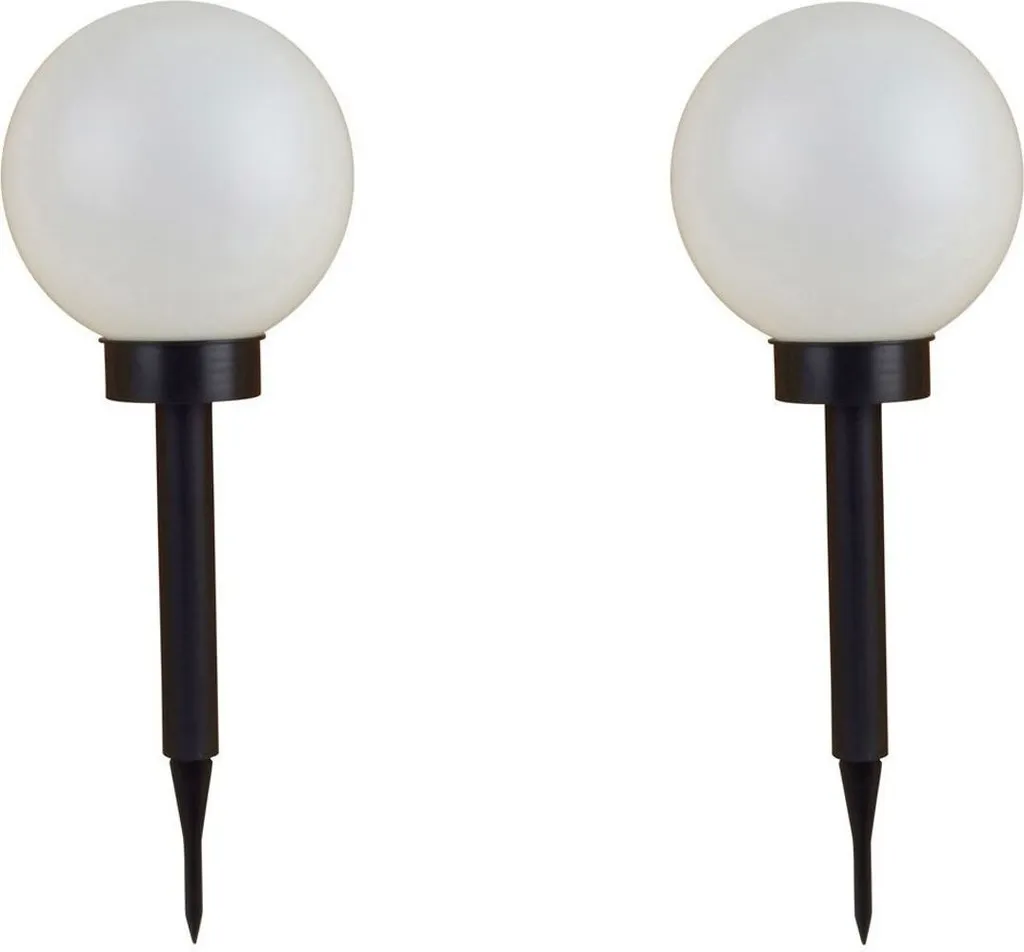 Éclairage solaire pour allée et massif lot de 2 boules LED sans fil