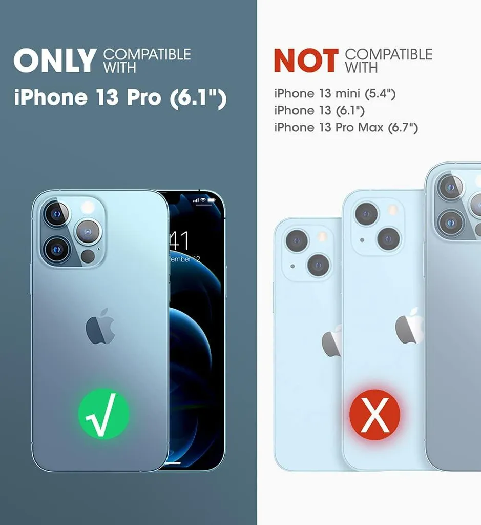 Coque Noire Double pour iPhone 13 Pro Max - Étui Robuste 6,7 Pouces