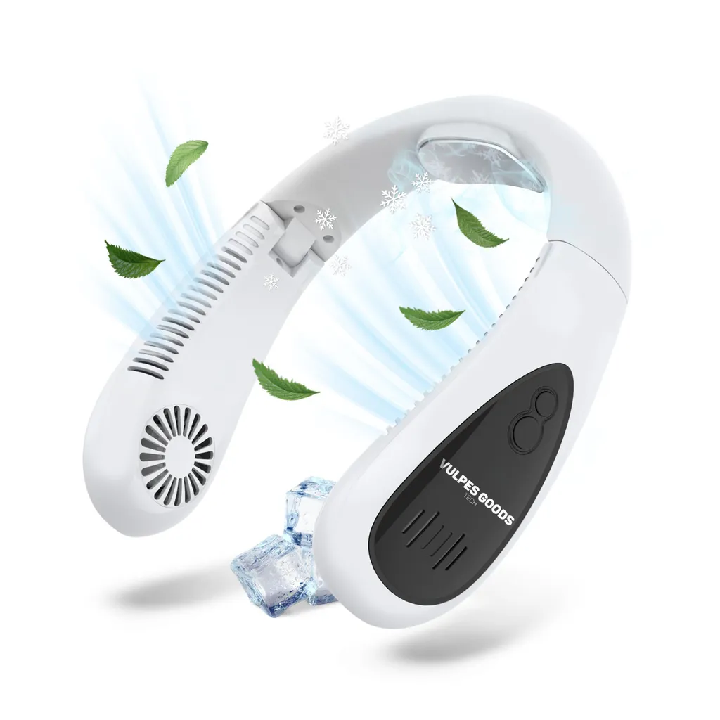 Ventilateur de Cou Portable avec Plaque Froide - Modèle Rechargeable