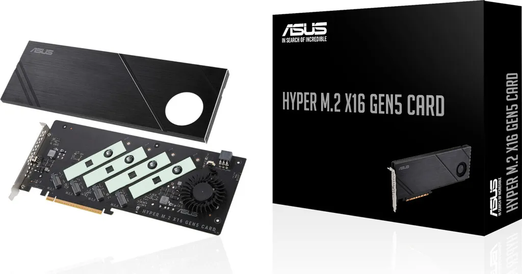 ASUS Hyper M.2 x16 Gen5 Card : Refroidissement Actif et PCIe 5.0