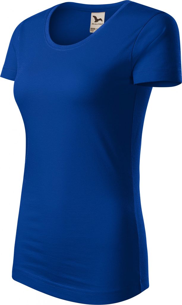 Damen T-Shirt aus Baumwolle, 100% GOTS-Baumwolle, unbedruckt, einfarbig, 160g/m2, Farbe königsblau, Größe XL