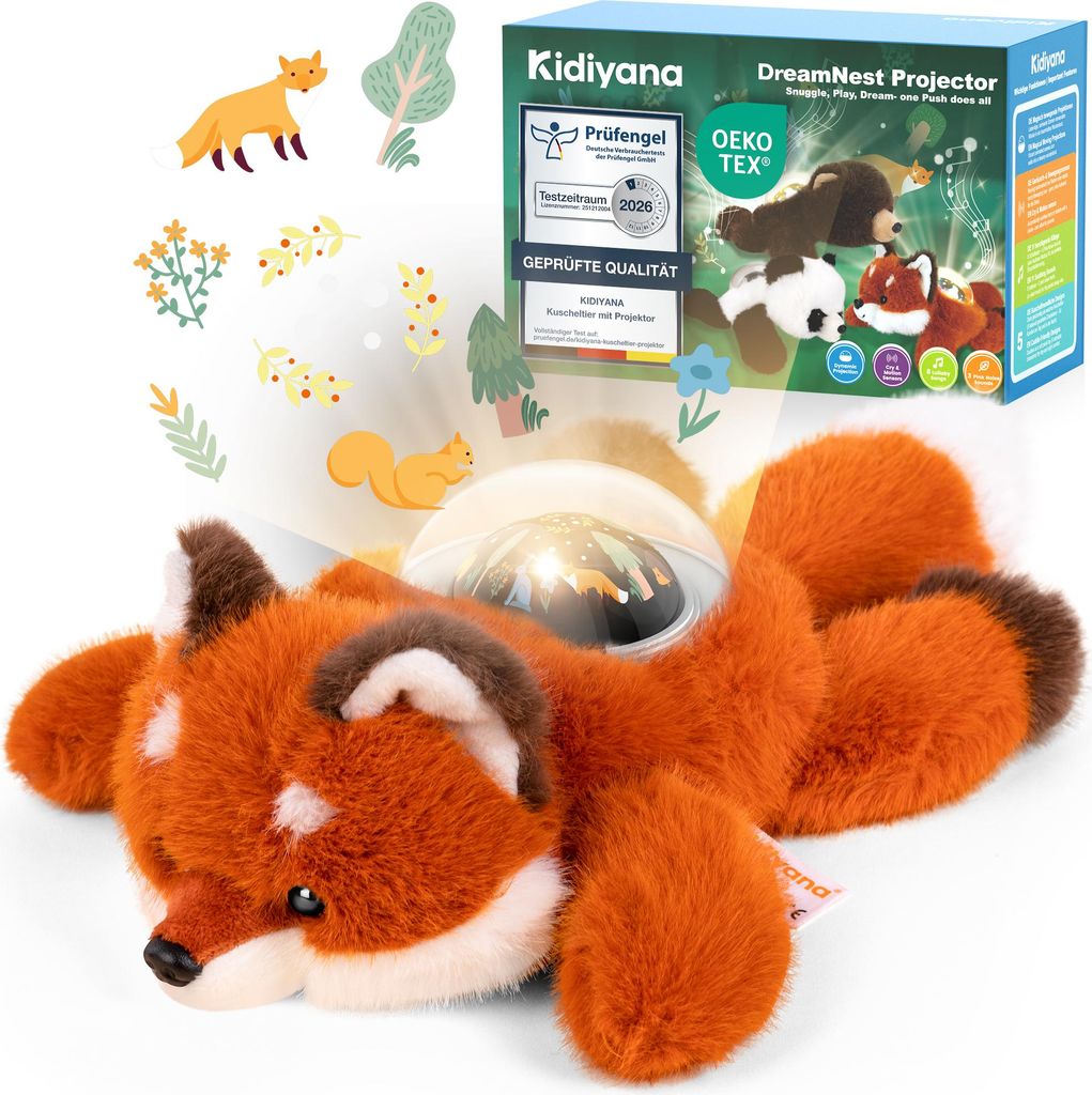 Kidiyana Kuscheltier mit Baby Einschlafhilfe, Plüschtier, Produktbild 