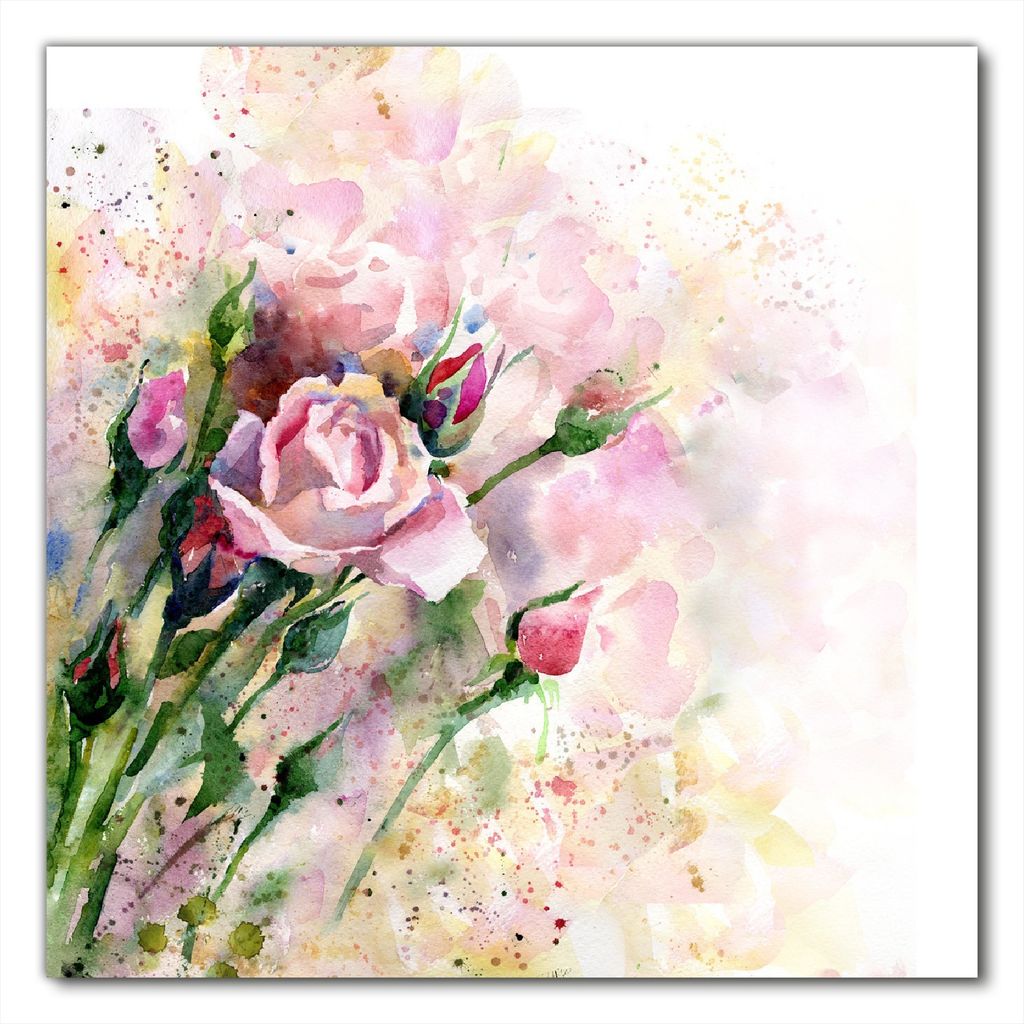 Wallario selbstklebende Möbelfolie/ Tischdecke für Innen und Außen, Größe: 80 x 80 cm - Abstraktes Blumenbuket