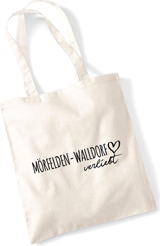 Huuraa Jutebeutel Mörfelden-Walldorf verliebt 10 Liter Natural Baumwolle Tasche Geschenkidee