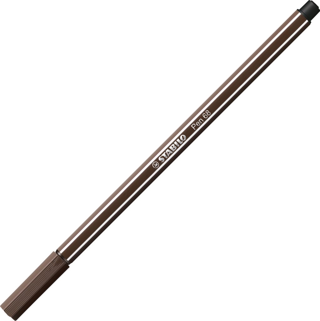 Premium-Filzstift - STABILO Pen 68 - Einzelstift - umbra