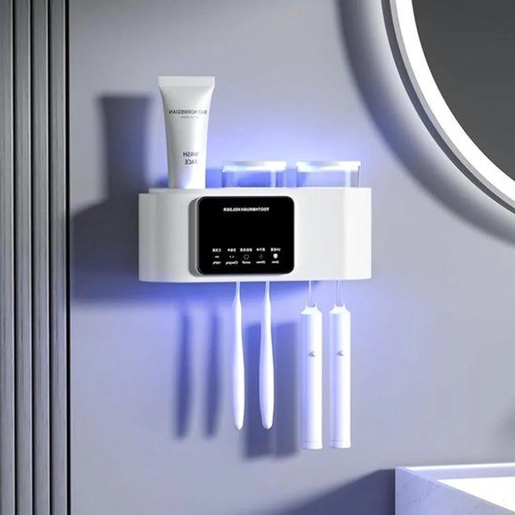 Distributeur de Dentifrice Automatique Blanc à Fixation Magnétique
