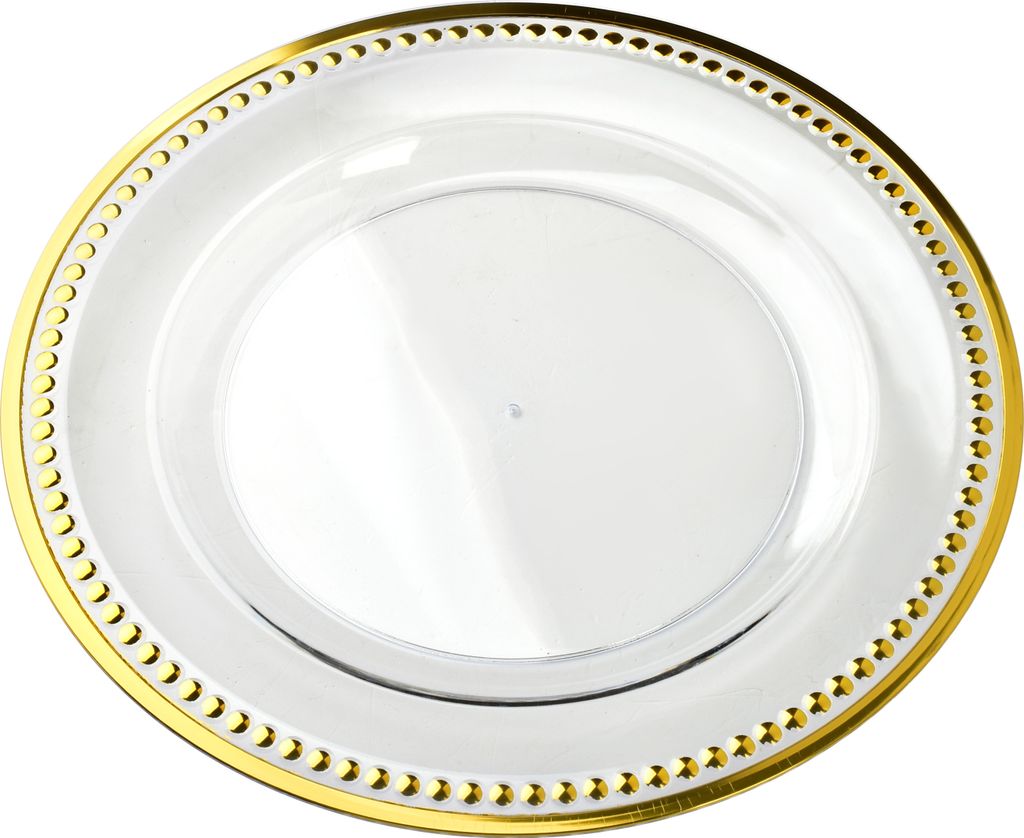 Dekorativer Unterteller Kunststoff Blanche Clear Ø33 x 1,5 cm Transparent 1 Stück