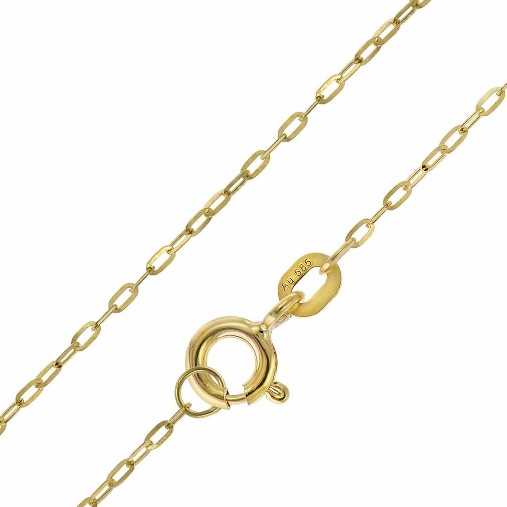 trendor 51895 Damen-Halskette 585 Gold / 14 Karat Flachanker 1,1 mm breit 1