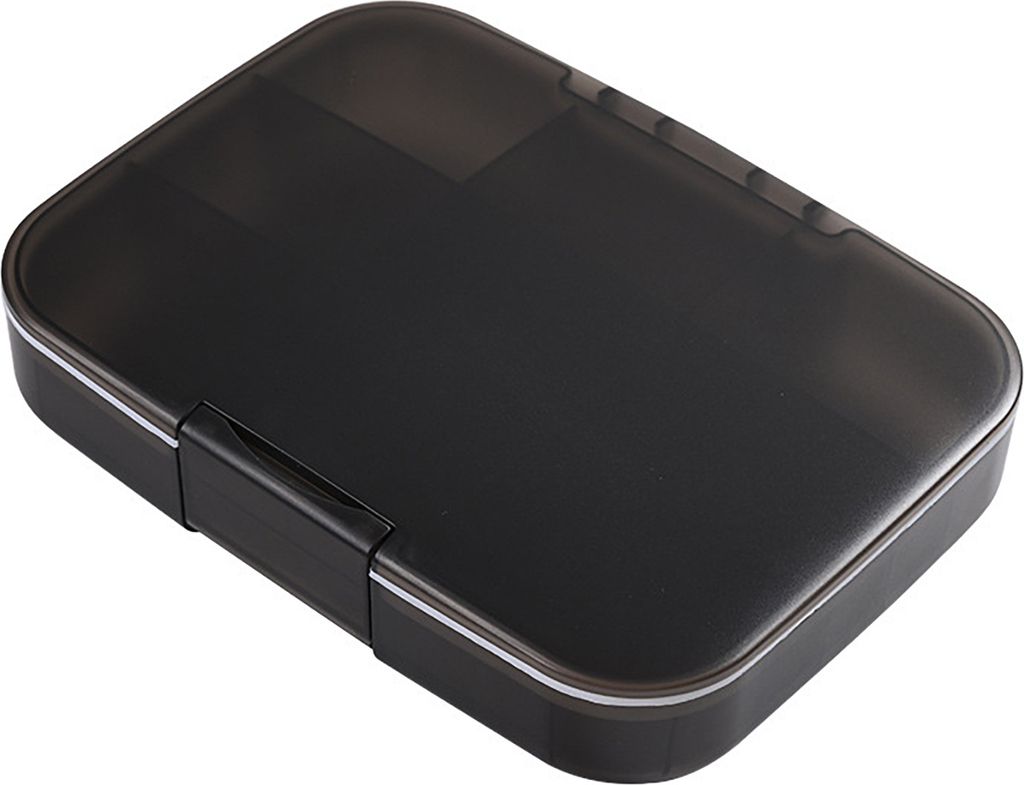 Pillendose mit 9 Fächern, feuchtigkeitsbeständig, großes Fassungsvermögen, transparentes Design, Pillen-Organizer für Zuhause und unterwegs