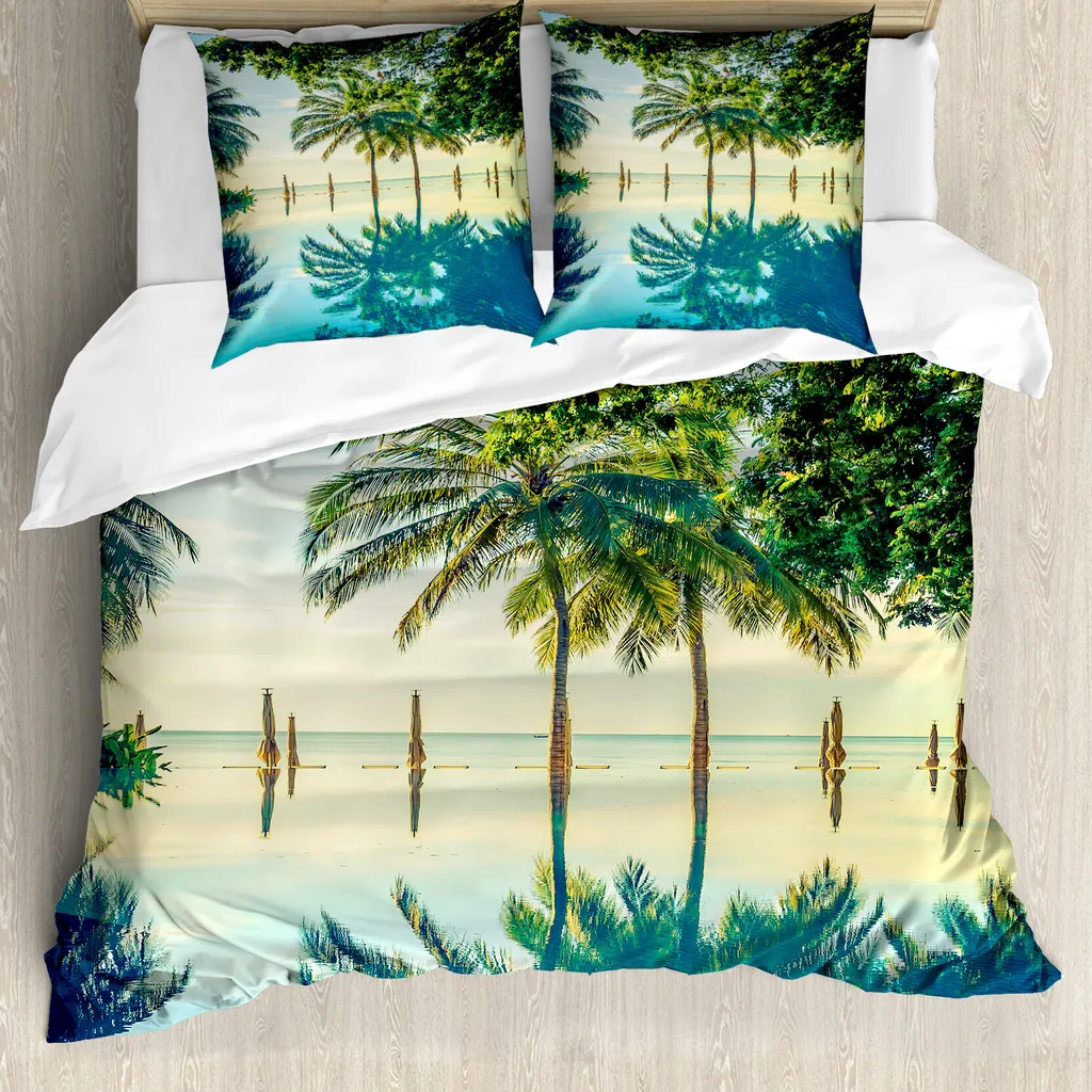 Copripiumino ABAKUHAUS 155x220 Paesaggio Piscina Antiacaro - Offerta
