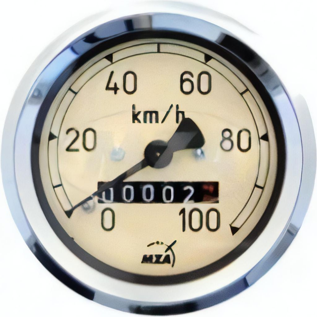 Tachometer Ø60mm bis 100km/h - Simson SR56 Wiesel, SR59 Berlin, MZ RT125