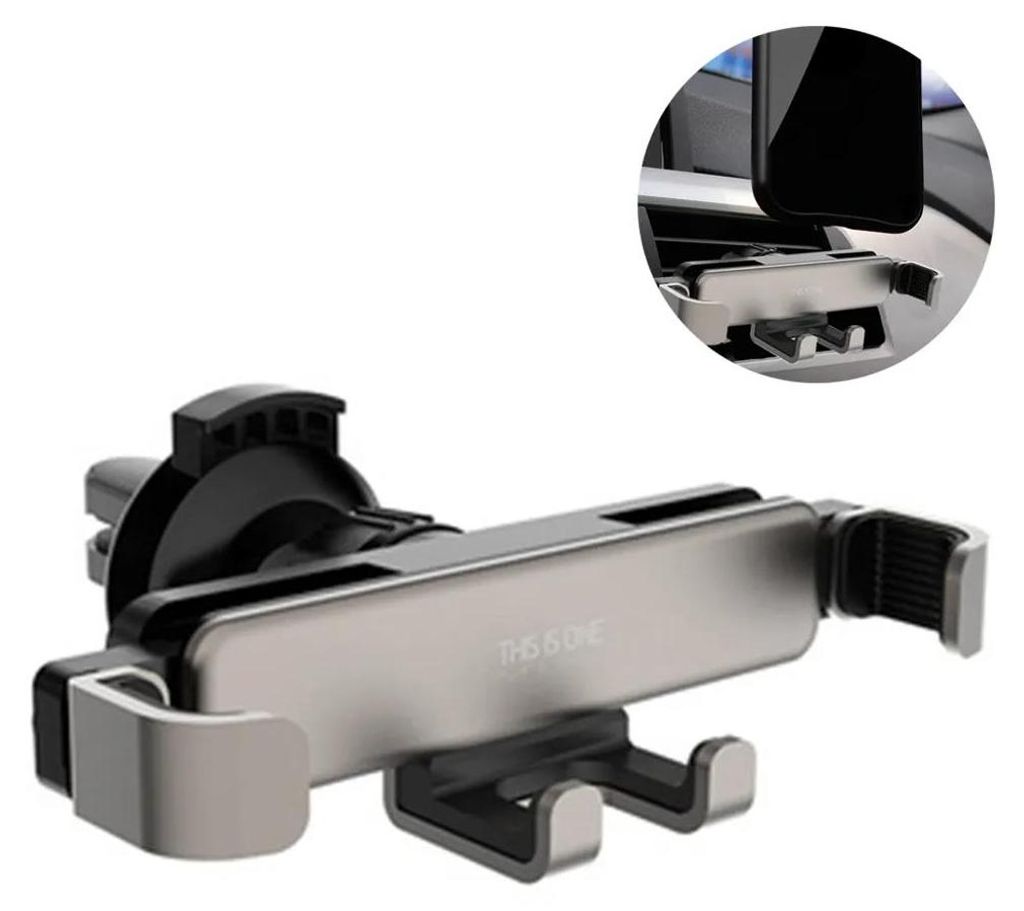 Gravitations-Handyhalter, Auto-Lüftung, Auto-Handyhalter mit Hakenklemmen, freihändiger Auto-Handyhalter, automatisch Grau