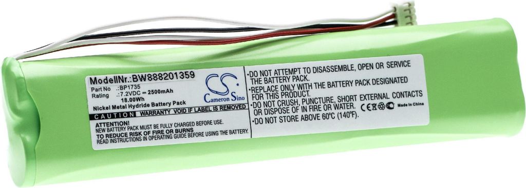 vhbw Akku kompatibel mit Fluke Biomedical Varta, P-1505 Multimeter Multimeter, Messgerät (2500 mAh, 7,2 V, NiMH)