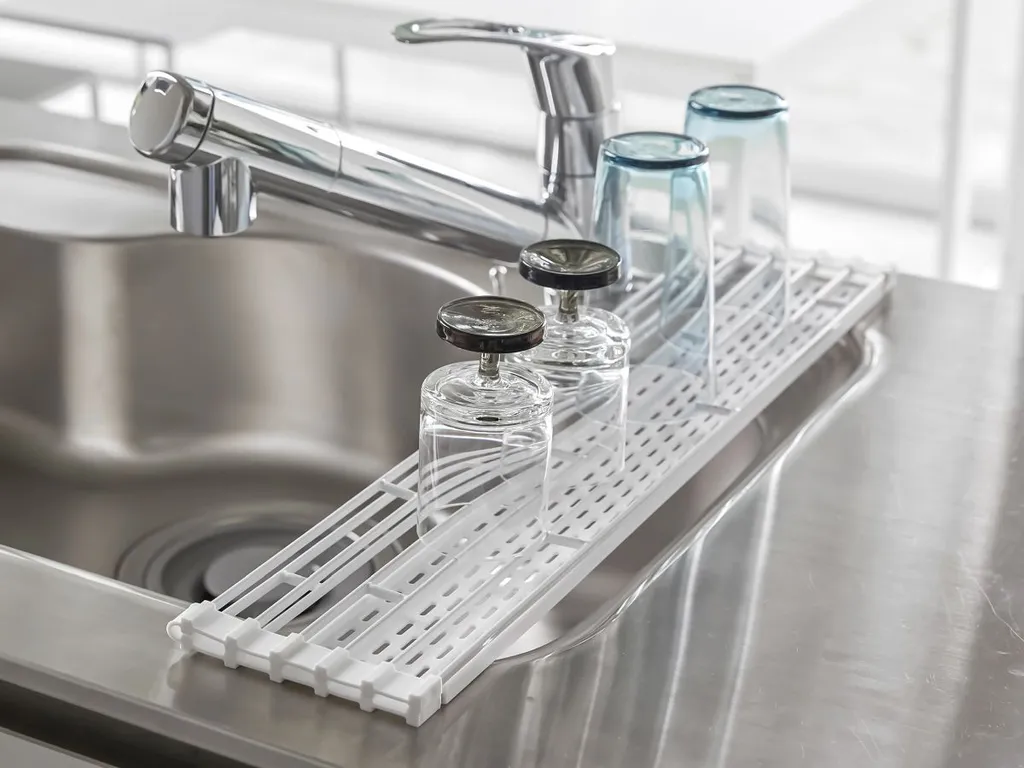 Petit Égouttoir à Vaisselle pour Studios et Kitchenettes - Blanc 42cm - 6