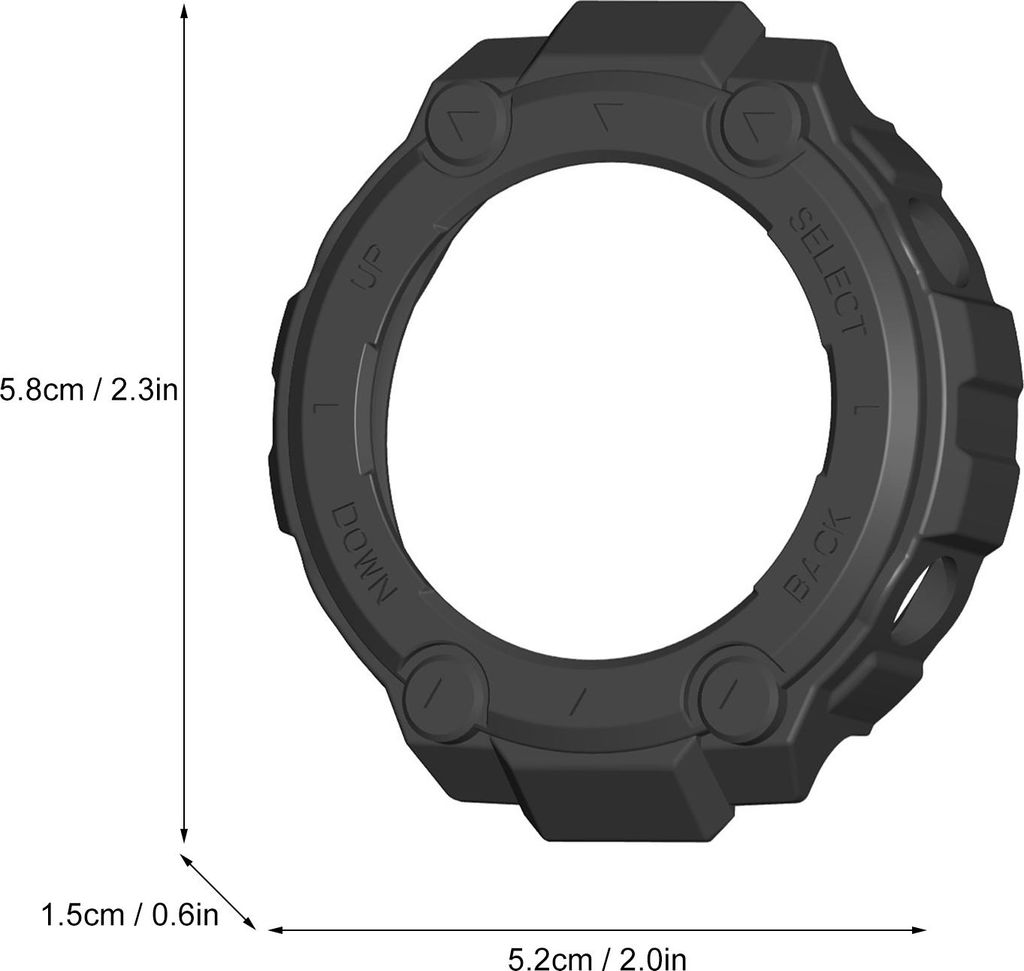 Weiche TPU-Gehäuseabdeckung als Ersatz für Huami Amazfit T-Rex Pro Smart Watch Schutzhülle Rahmenschutz