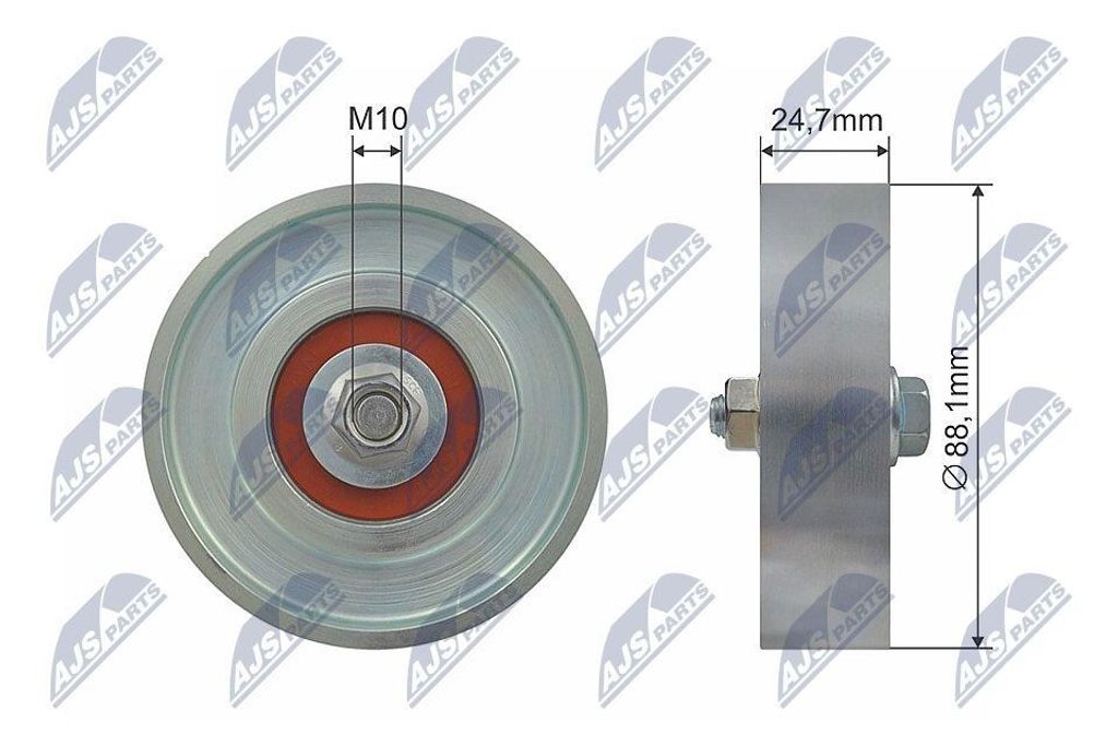 NTY RNK-TY-006 Umlenkrolle Keilrippenriemen für TOYOTA Produktbild 