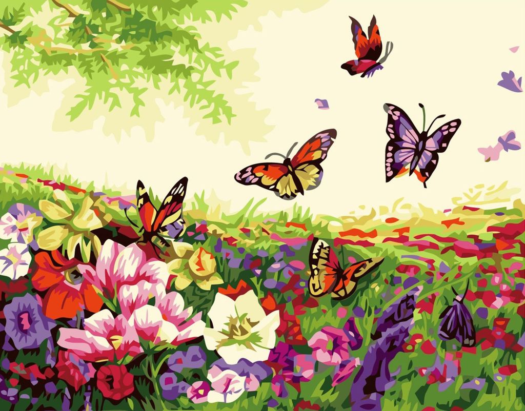 Malen nach Zahlen 5d Diamond Painting Blumenwiese Malen Produktbild 