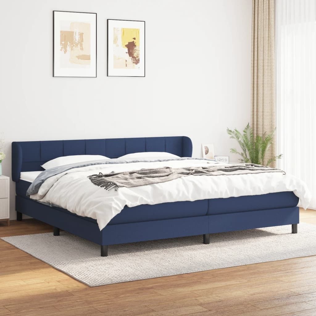 Maison Exclusive - Boxspringbett mit Matratze Blau 200x200 cm Stoff