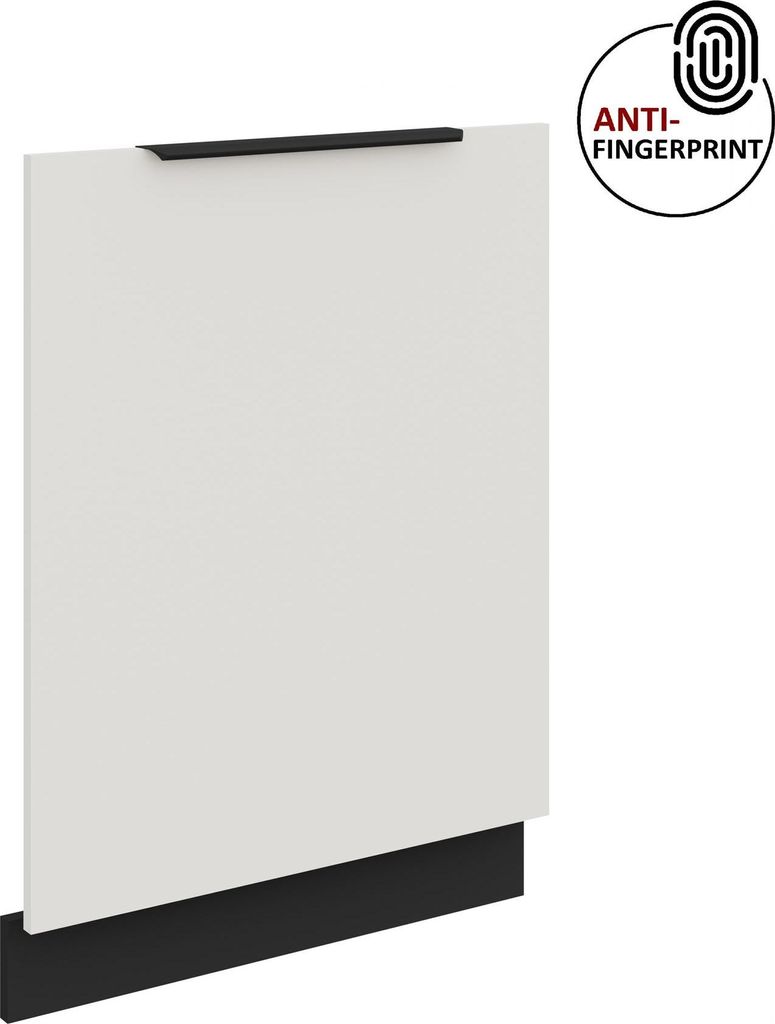 Frontblende für vollintegrierten Geschirrspüler 60 cm ARIA Weiss ultra matt + Schwarz matt, hochwertige Fronten mit Anti Fingerprint Beschichtung...