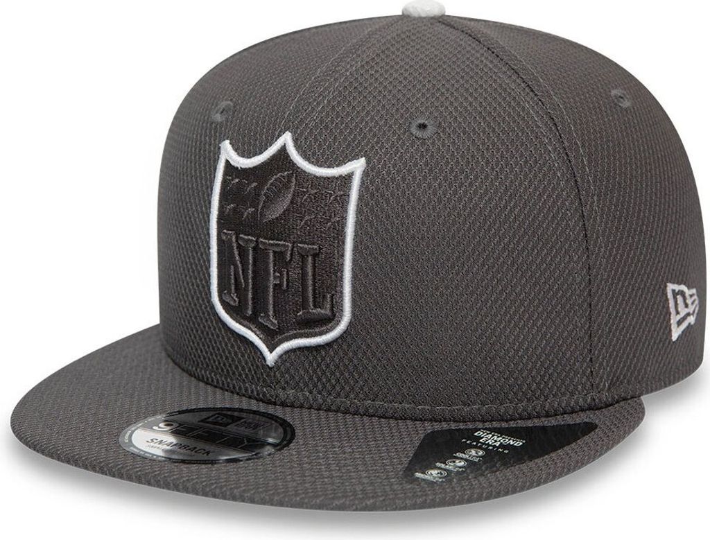 New Era 9Fifty Snapback Cap - OUTLINE NFL Shield grau - S/M