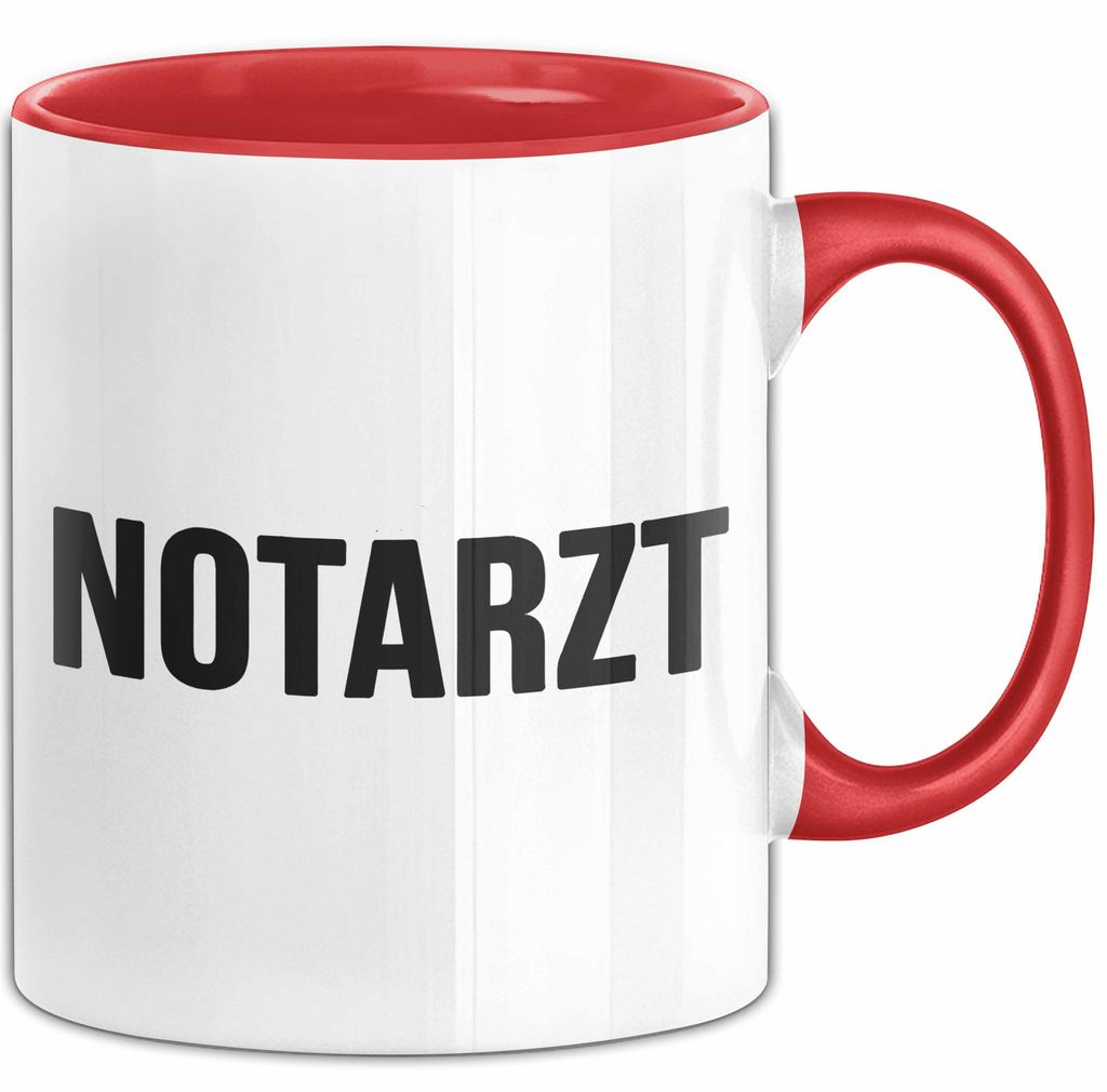Sanitäter Tasse Geschenk Notfallarzt & Rettungssanitäter (Rot)