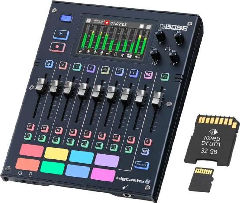 Boss GCS-8 Gigcaster Streaming Mixer mit SD-Karte