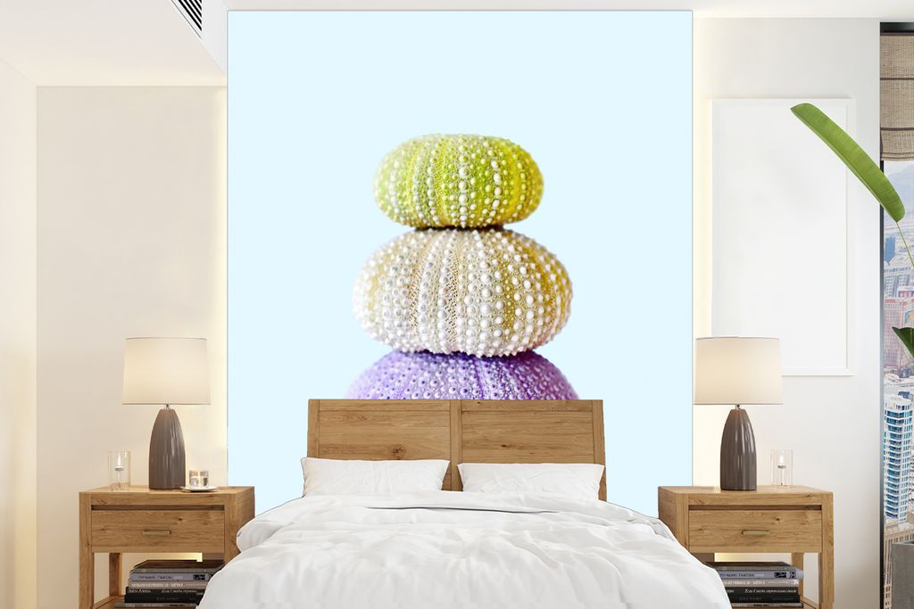 MuchoWow Fototapete für Wohnzimmer oder Schlafzimmer Wandtapete Vinyl Motivtapete Farben - Natur - Tiere - Meeresbewohner - 165x220 cm - Wanddek...