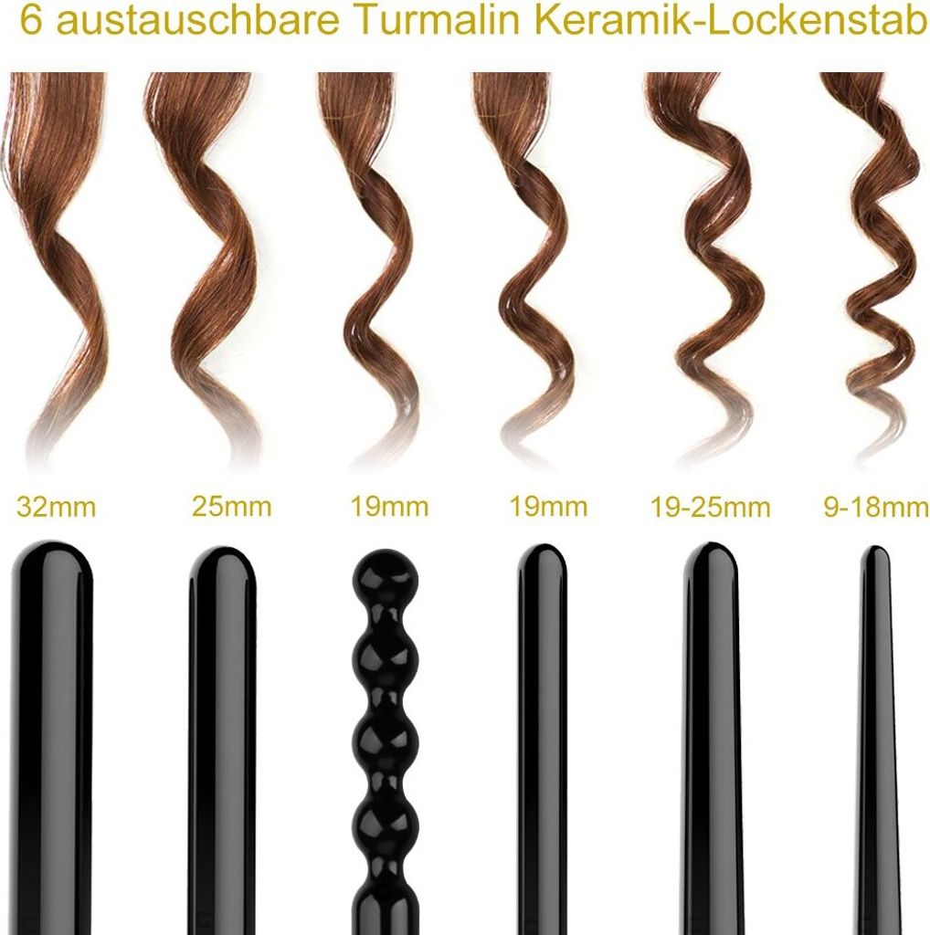 Hikeren,Lockenstab Lockenwickler Set Multifunktions Produktbild 4
