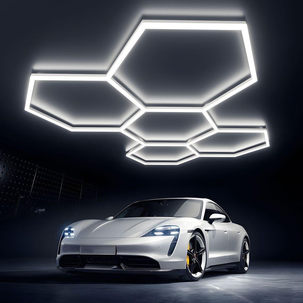 5er-Pack Hexagon LED Deckenleuchte Größere, 220W LED Produktbild 