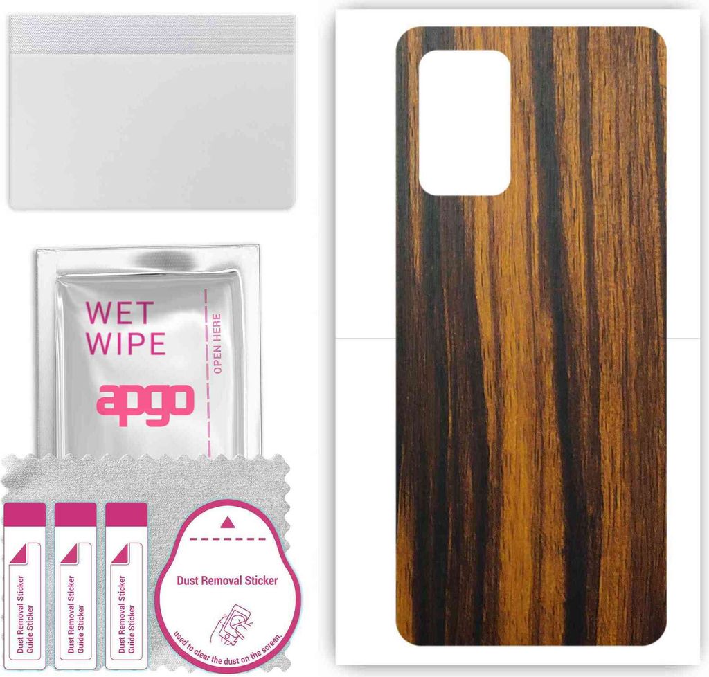 apgo Rückseite Schutzfolie, Skin, kompatibel mit Realme V13 5G, Hinten Displayschutzfolie aus Vinylfolie, kratzfest, einfache Montage - Tigerwood