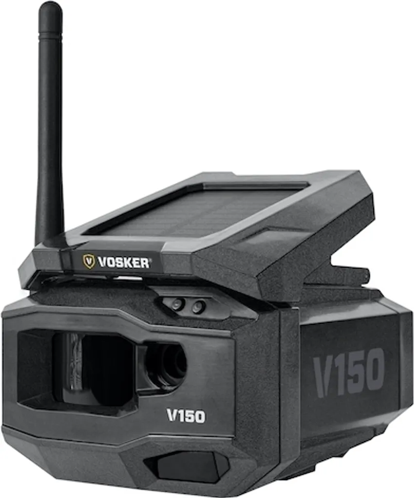 Vosker V150 caméra de surveillance LTE sans fil avec panneau solaire intégré
