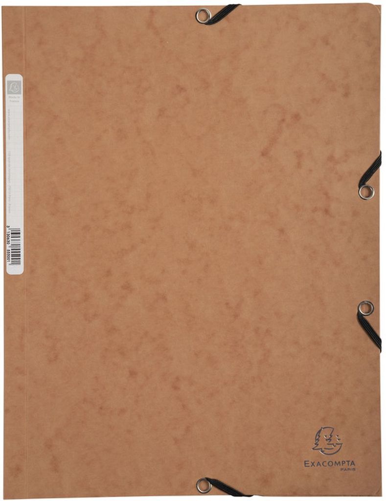 EXACOMPTA Eckspannermappe DIN A4 Karton tabak Produktbild 