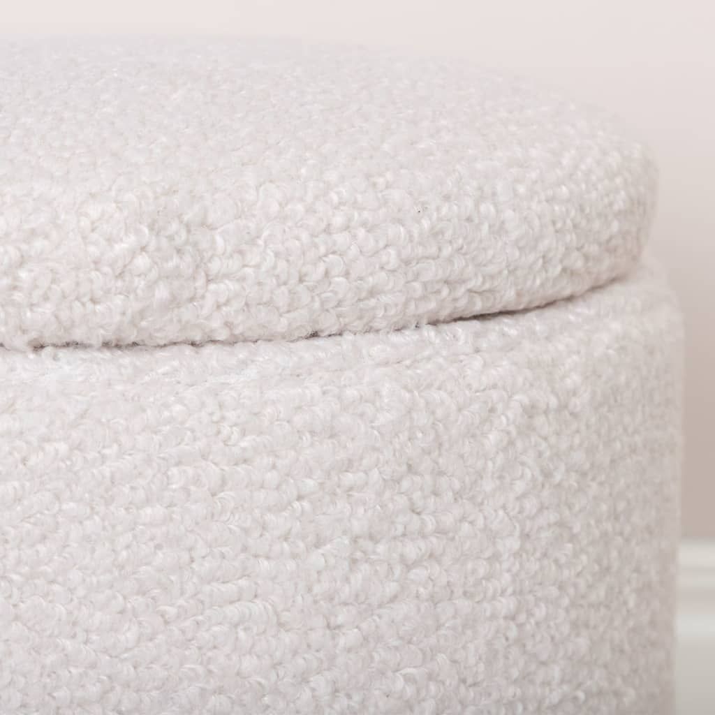 Limpen Pouf Ø32cm mit Aufbewahrung weiß. Produktbild 9