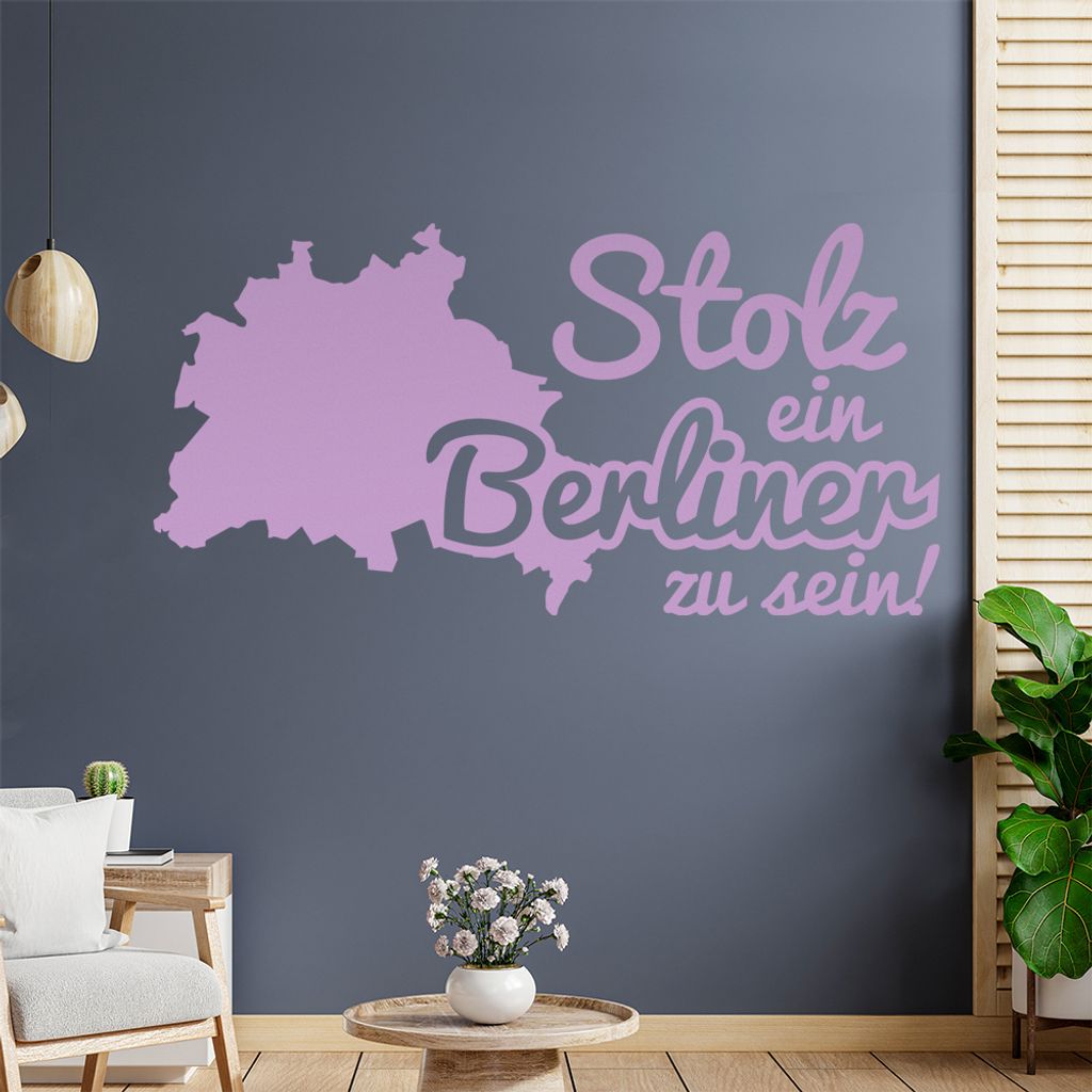 Berliner Stolz Wandtattoo Wandaufkleber Wall Sticker - Dekoration, Küche, Wohnzimmer, Schlafzimmer, Badezimmer